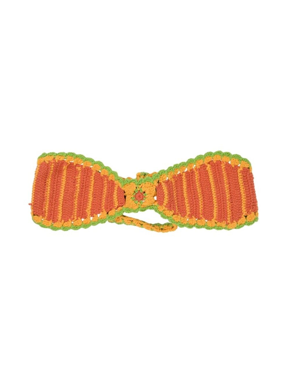 Akoia Strapless Crochet Bikini Top in Orange